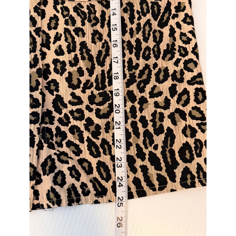 Doncaster Leopard Print Button Up Short Sleeve Sh… - image 6